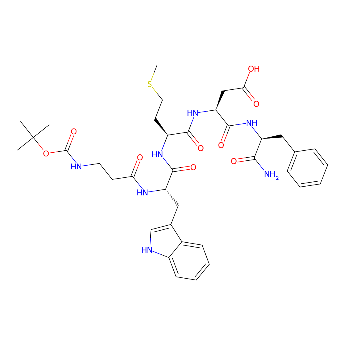 Pentagastrin molecular structure, CAS 5534-95-2
