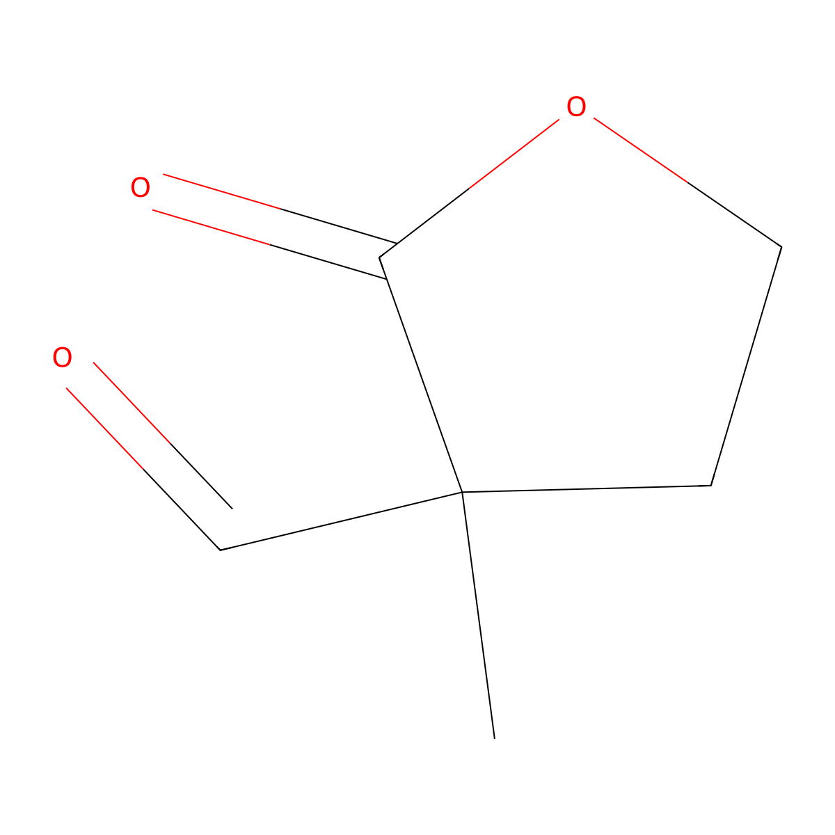 3-Methyl-2-oxooxolane-3-carbaldehyde molecular structure, CAS 55341-13-4