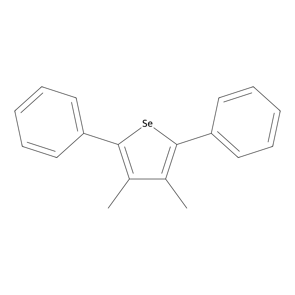 3,4-Dimethyl-2,5-diphenylselenophene molecular structure, CAS 55342-15-9