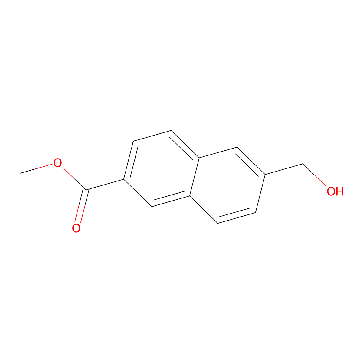Methyl 6-(Hydroxymethyl)-2-naphthoate molecular structure, CAS 55343-77-6