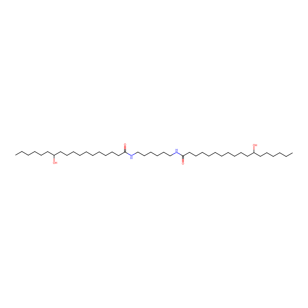 Hexamethylene bis-hydroxystearamide molecular structure, CAS 55349-01-4