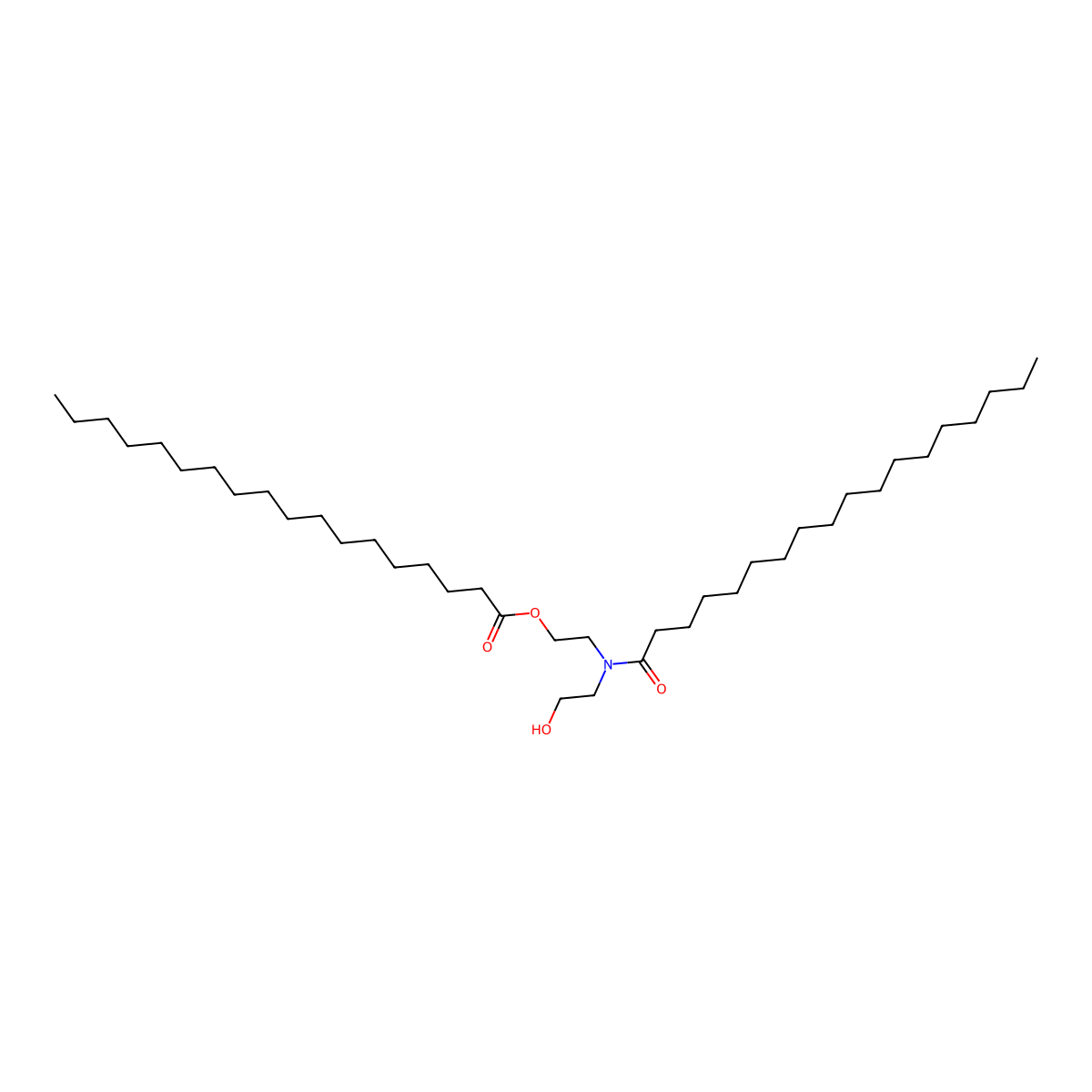 Octadecanoic acid, 2-[(2-hydroxyethyl)(1-oxooctadecyl)amino]ethyl ester molecular structure, CAS 55349-70-7