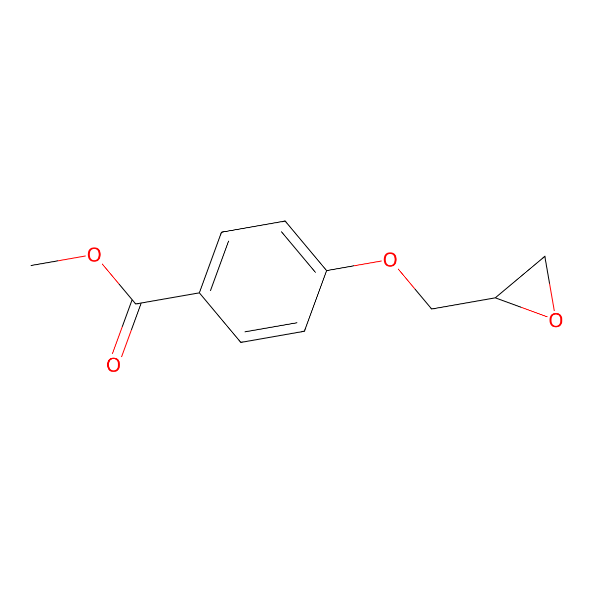 Methyl 4-(oxiran-2-ylmethoxy)benzoate molecular structure, CAS 5535-03-5