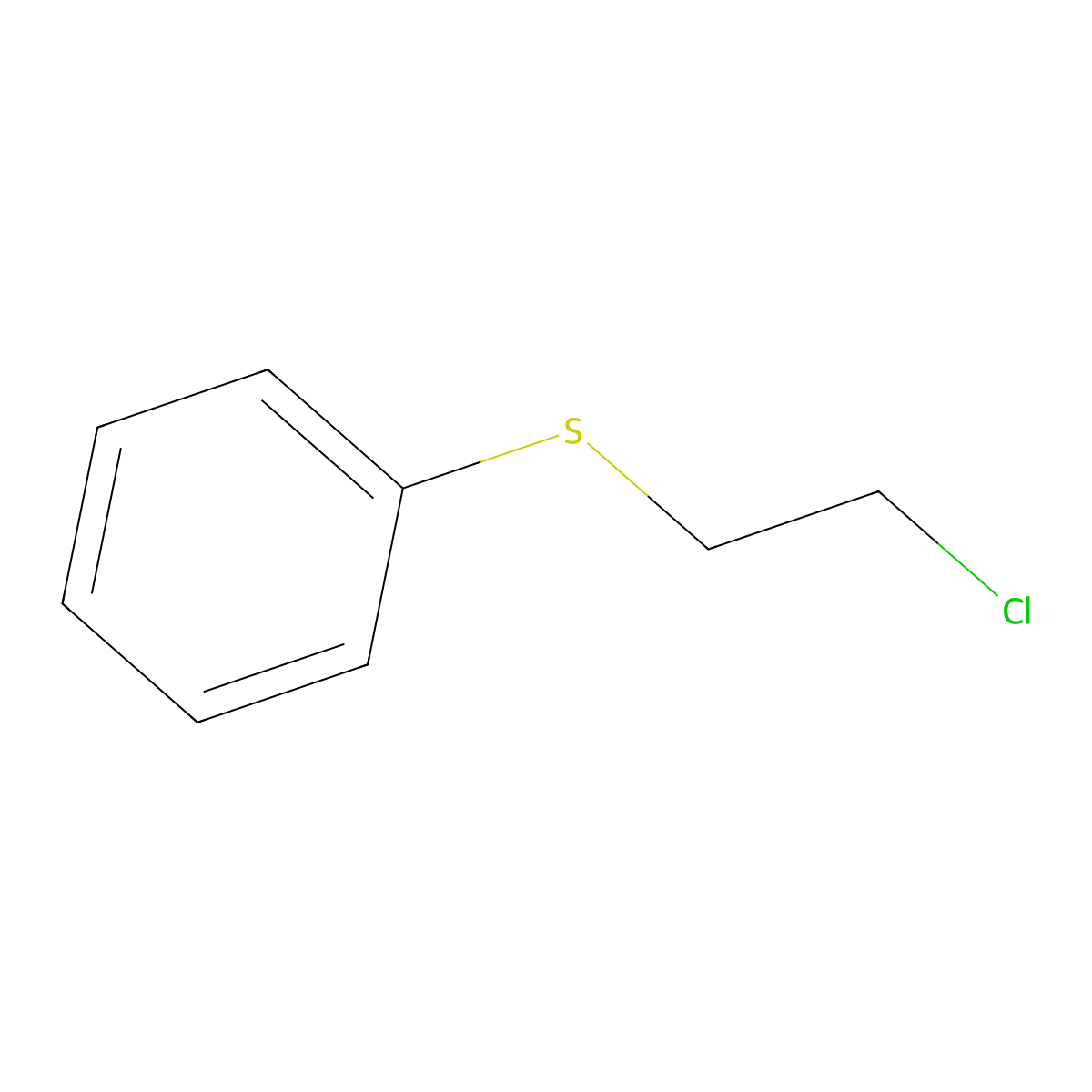 ((2-Chloroethyl)thio)benzene molecular structure, CAS 5535-49-9