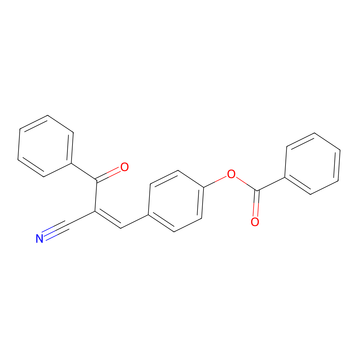 [4-(2-Cyano-3-oxo-3-phenylprop-1-enyl)phenyl] benzoate molecular structure, CAS 5535-57-9