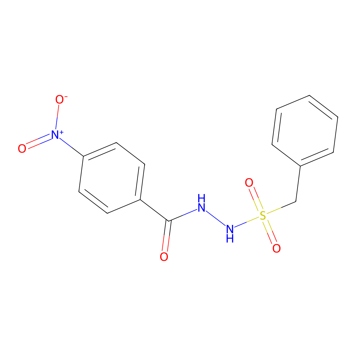 N'-benzylsulfonyl-4-nitrobenzohydrazide molecular structure, CAS 5535-83-1