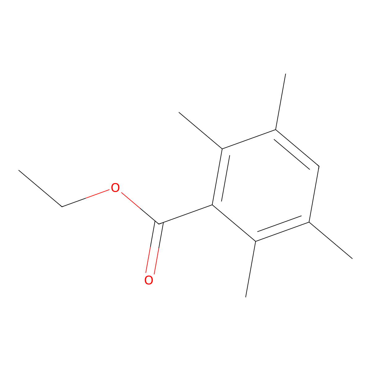 Ethyl 2,3,5,6-tetramethylbenzoate molecular structure, CAS 55352-35-7