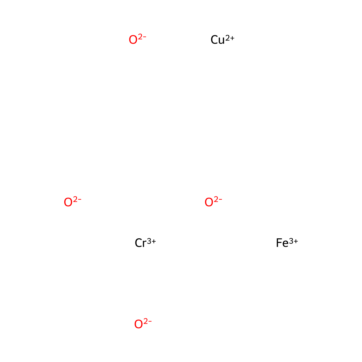 Chromium copper iron oxide (Cr2CuFe2O7) molecular structure, CAS 55353-02-1
