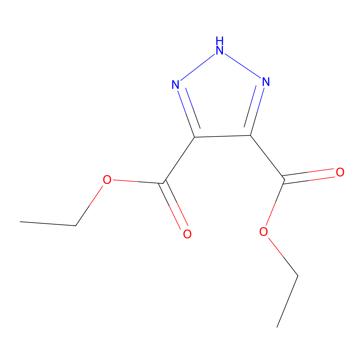Diethyl 2H-triazole-4,5-dicarboxylate molecular structure, CAS 55357-63-6