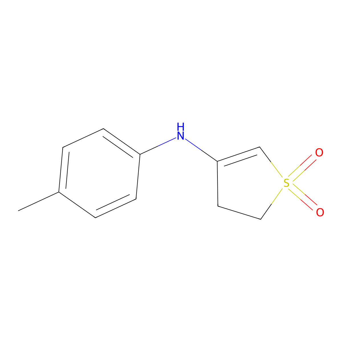 4-[(4-Methylphenyl)amino]-2,3-dihydro-1lambda6-thiophene-1,1-dione molecular structure, CAS 55357-70-5