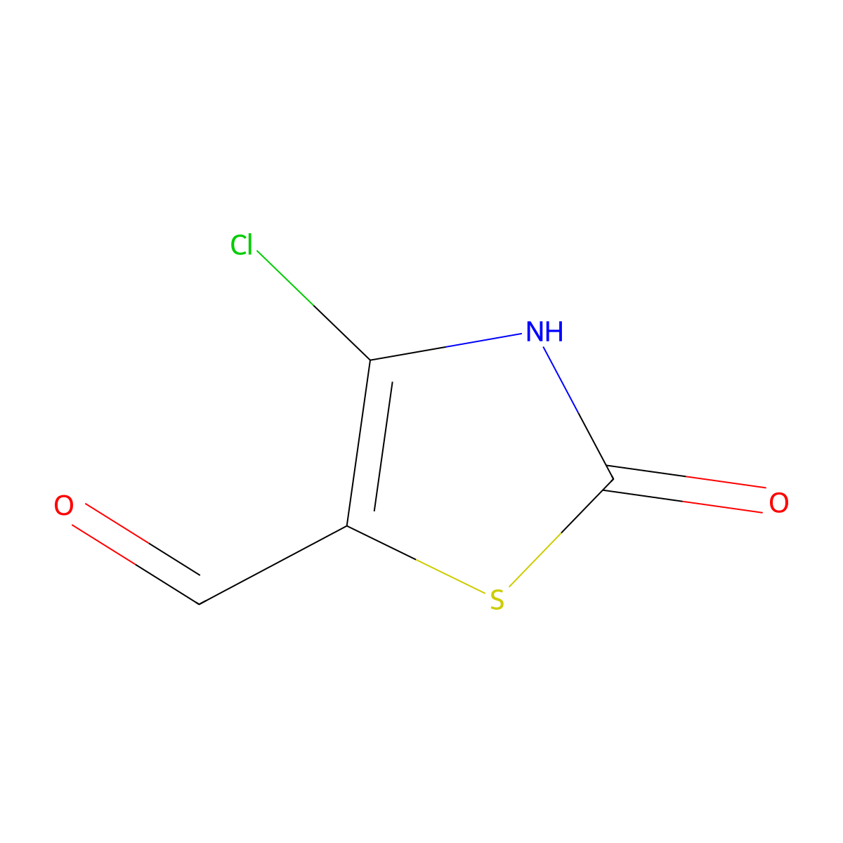 4-Chloro-2-oxo-2,3-dihydro-1,3-thiazole-5-carbaldehyde molecular structure, CAS 55359-96-1