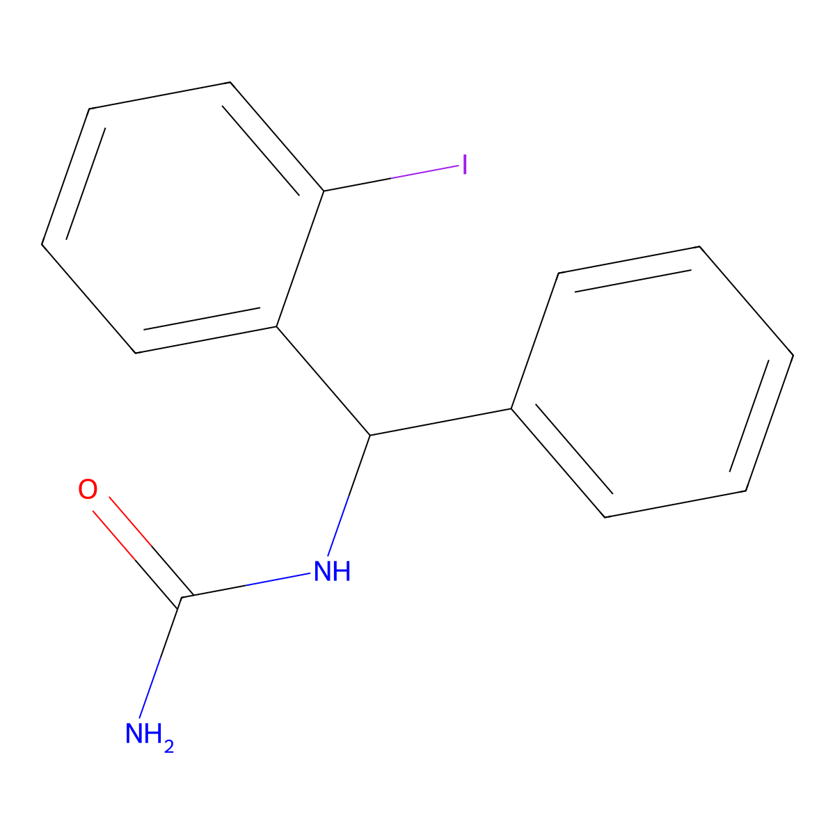 [(2-Iodophenyl)-phenylmethyl]urea molecular structure, CAS 5536-31-2
