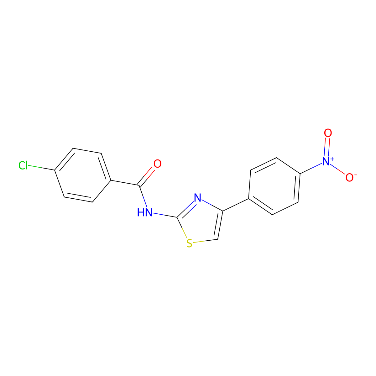 4-chloro-N-[4-(4-nitrophenyl)-1,3-thiazol-2-yl]benzamide molecular structure, CAS 5536-67-4