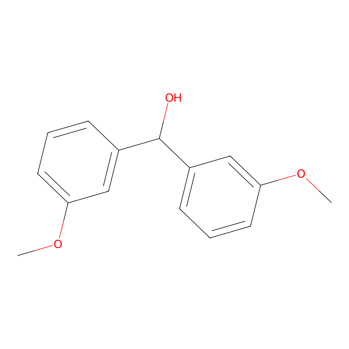 Bis(3-methoxyphenyl)methanol molecular structure, CAS 55360-45-7