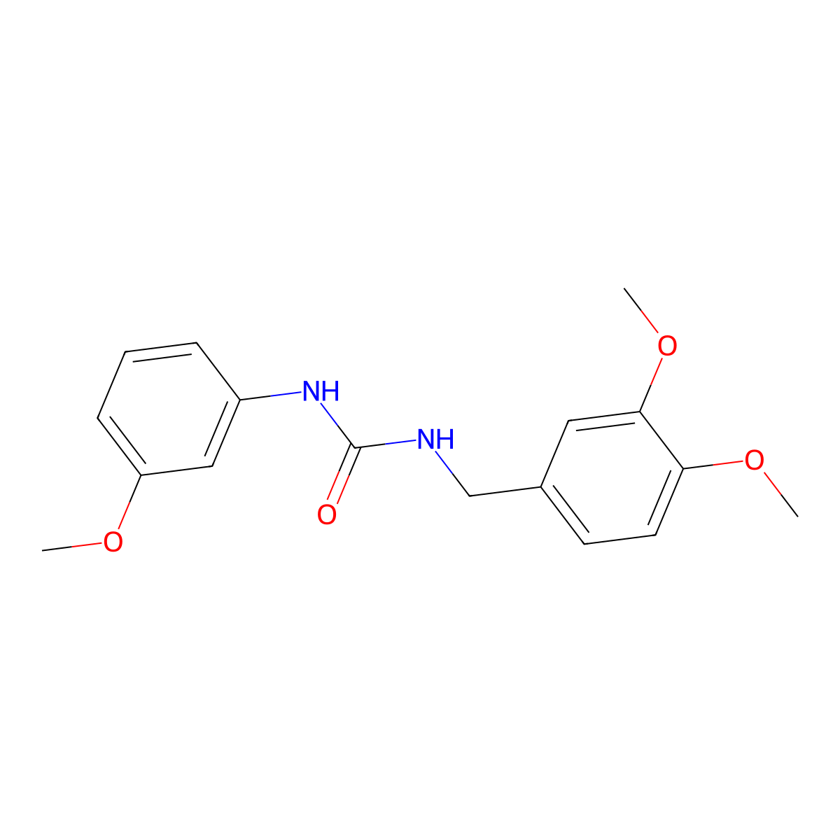 1-[(3,4-Dimethoxyphenyl)methyl]-3-(3-methoxyphenyl)urea molecular structure, CAS 553610-91-6