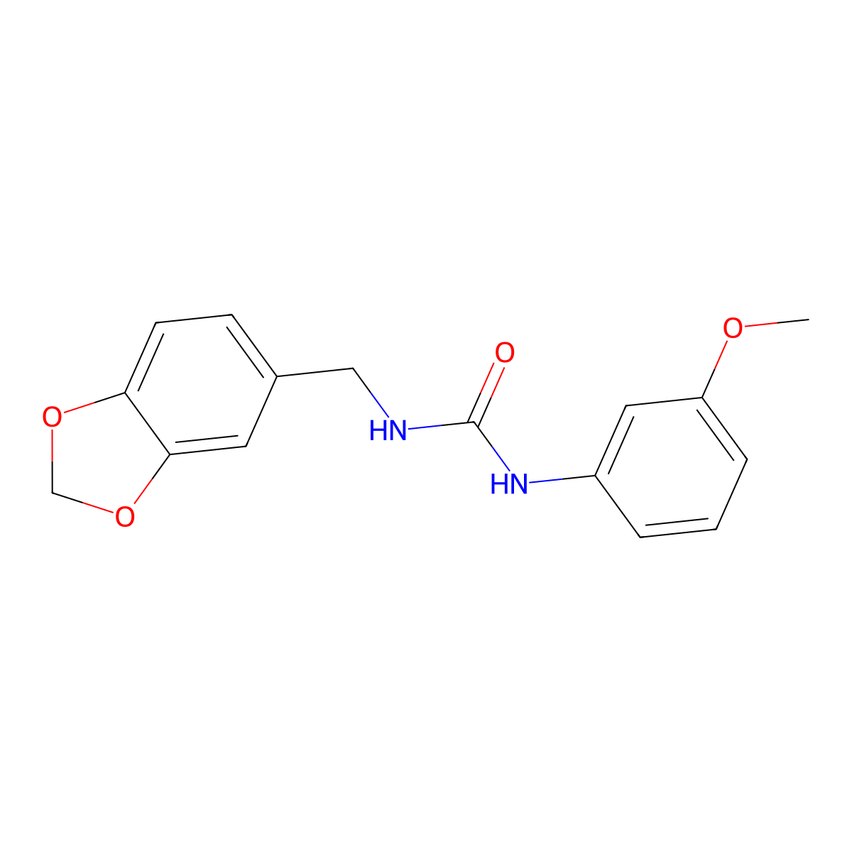 1-(1,3-Benzodioxol-5-ylmethyl)-3-(3-methoxyphenyl)urea molecular structure, CAS 553610-94-9