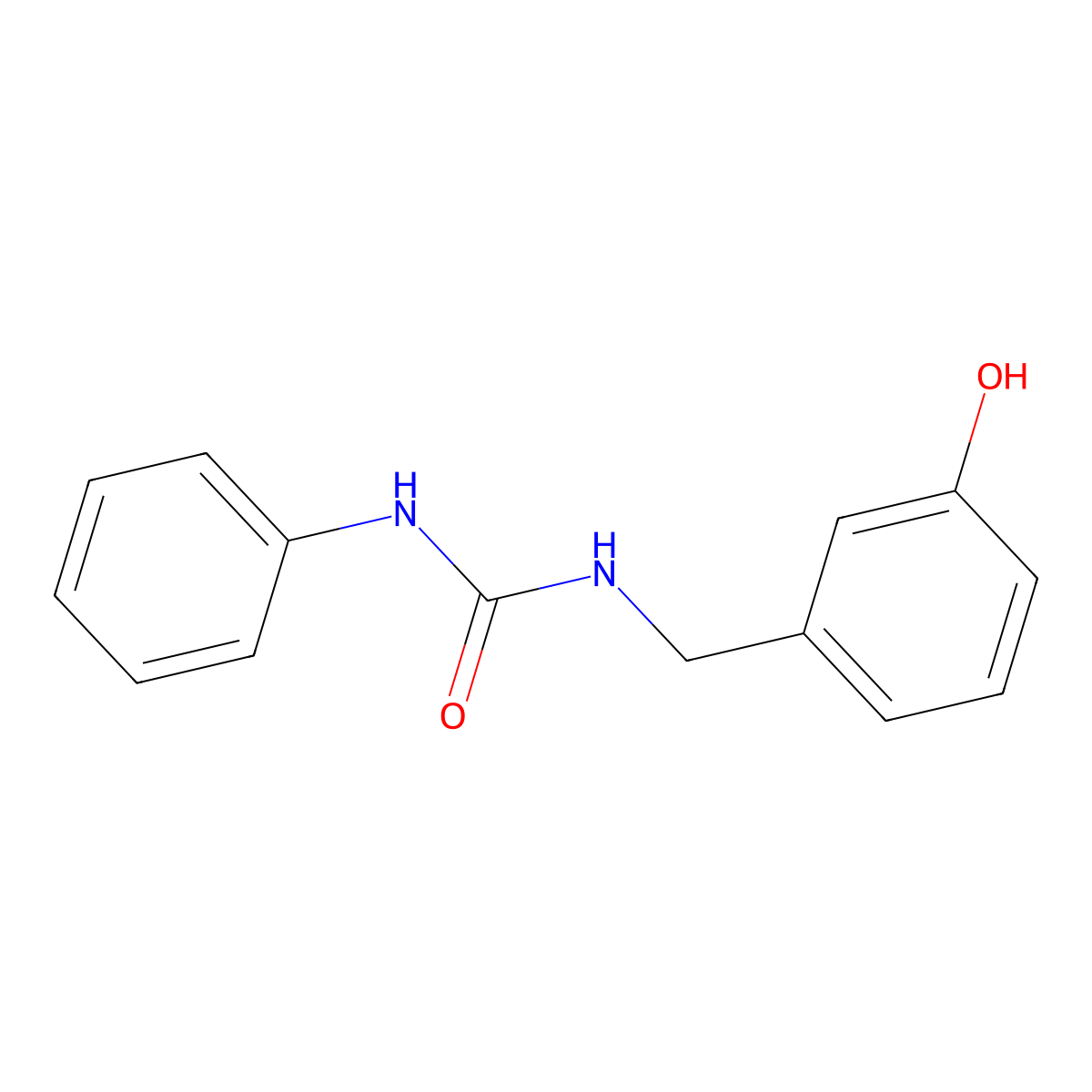 3-((3-Hydroxyphenyl)methyl)-1-phenylurea molecular structure, CAS 553611-03-3