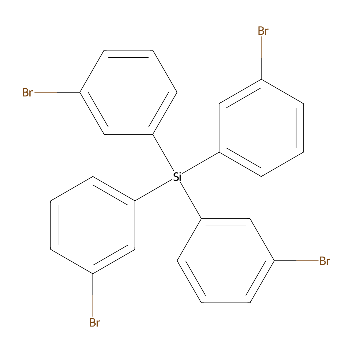 Tetrakis(3-bromophenyl)silane molecular structure, CAS 553611-81-7