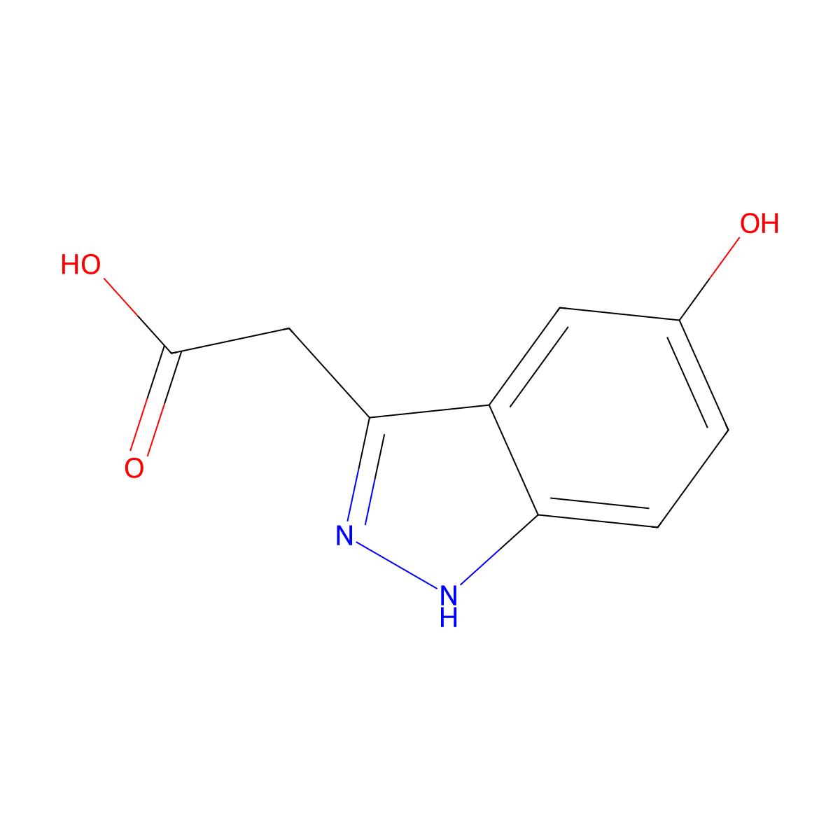 (5-Hydroxy-1H-indazol-3-YL)-acetic acid molecular structure, CAS 55362-47-5