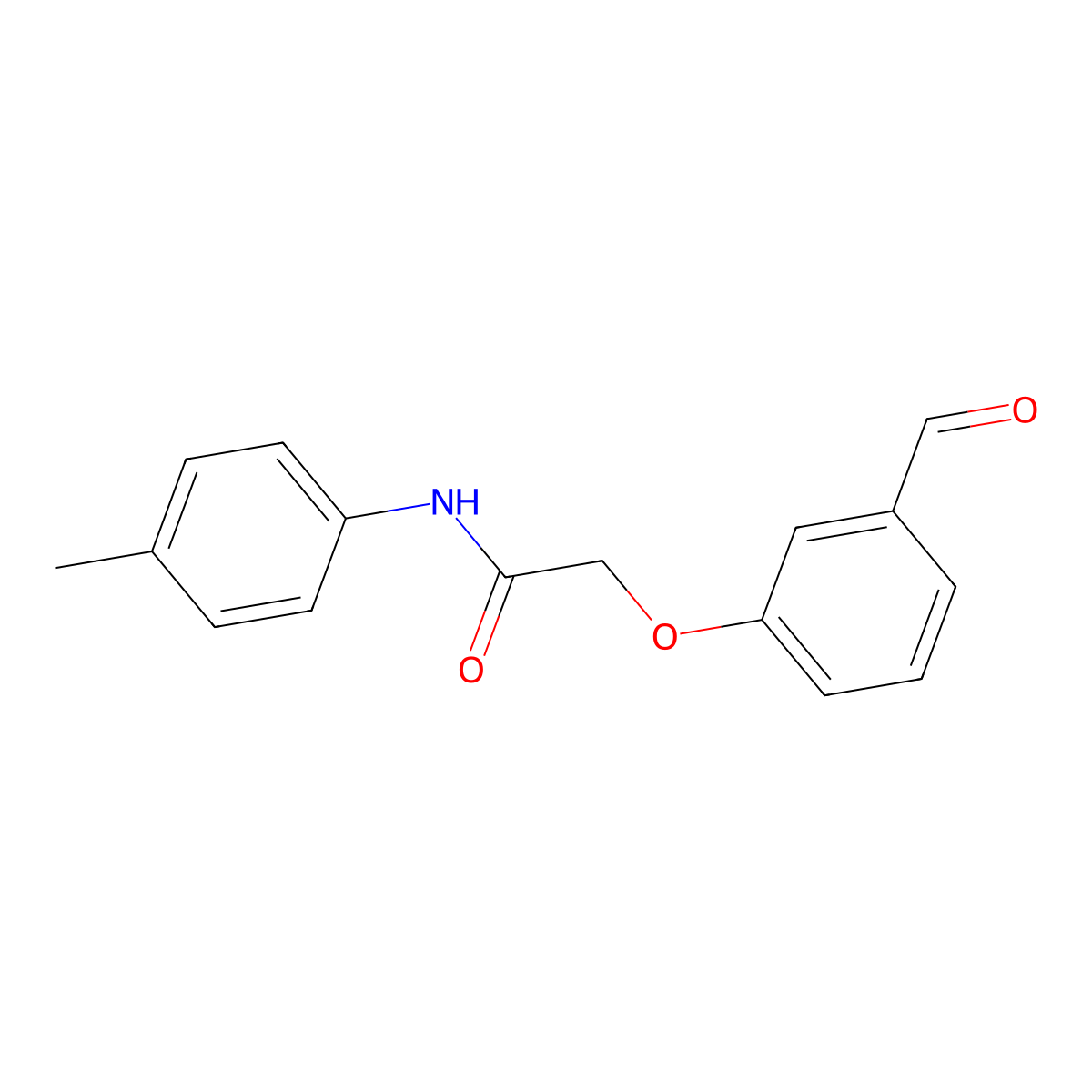 2-(3-formylphenoxy)-N-(4-methylphenyl)acetamide molecular structure, CAS 553629-74-6