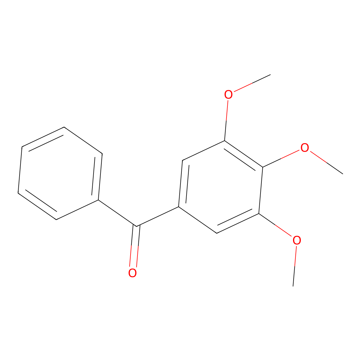 Phenyl(3,4,5-trimethoxyphenyl)methanone molecular structure, CAS 55363-58-1