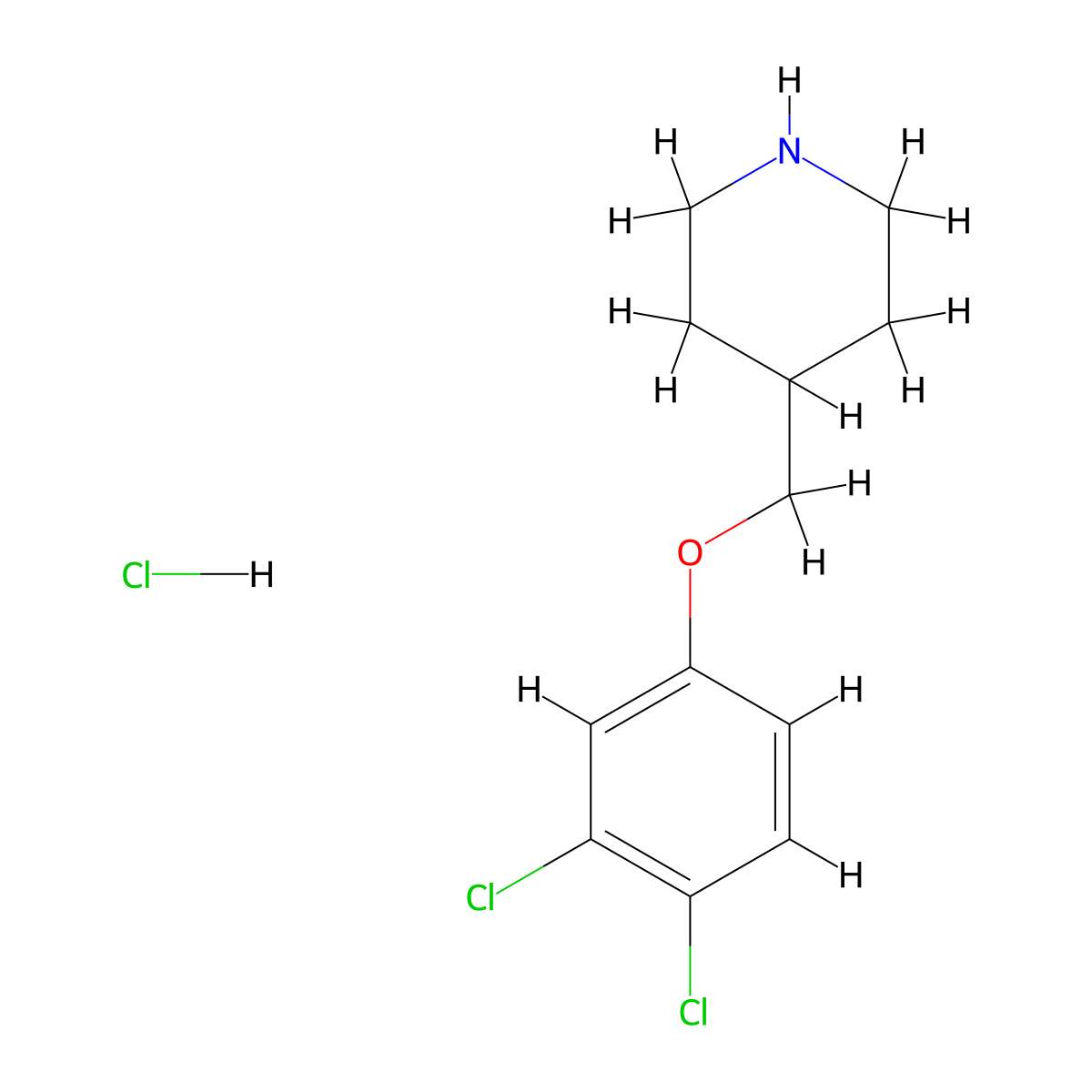 4-[(3,4-Dichlorophenoxy)methyl]-piperidine hydrochloride molecular structure, CAS 553631-65-5