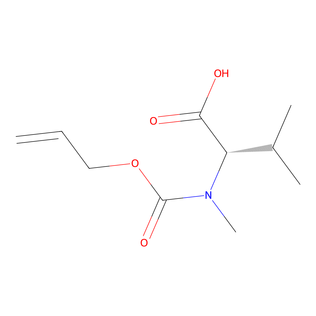 L-Valine, N-methyl-N-[(2-propenyloxy)carbonyl]- molecular structure, CAS 553636-70-7