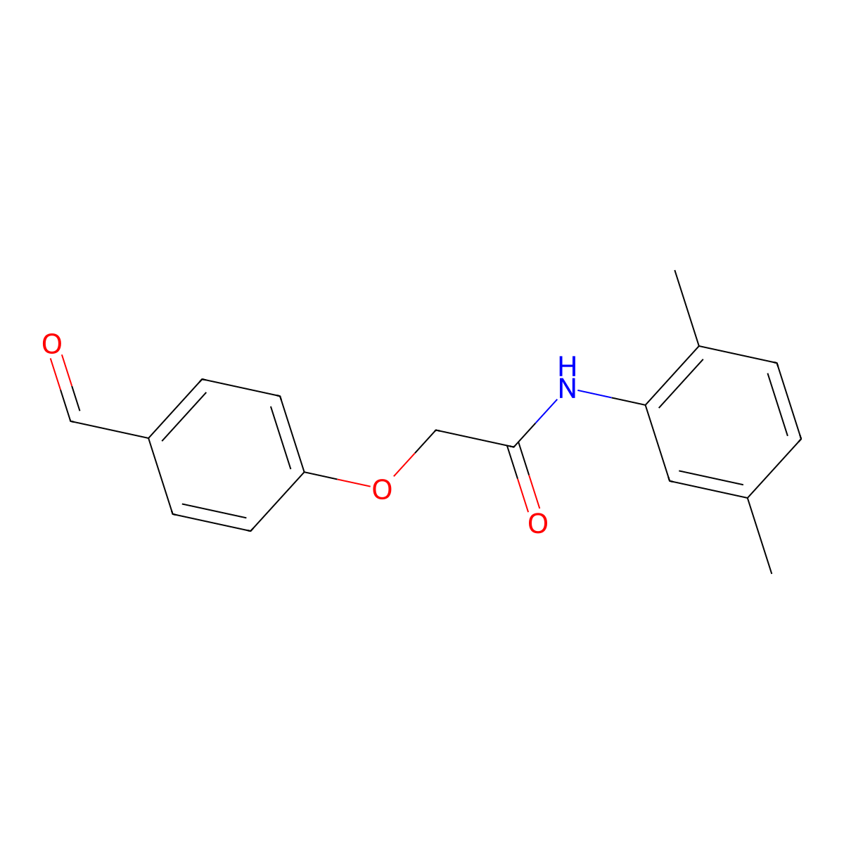 N-(2,5-dimethylphenyl)-2-(4-formylphenoxy)acetamide molecular structure, CAS 553639-03-5