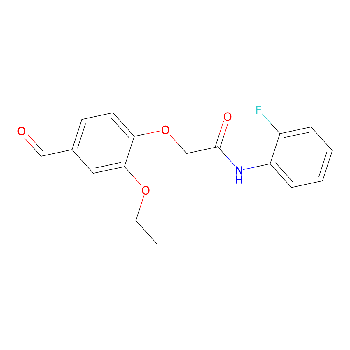 2-(2-ethoxy-4-formylphenoxy)-N-(2-fluorophenyl)acetamide molecular structure, CAS 553639-06-8