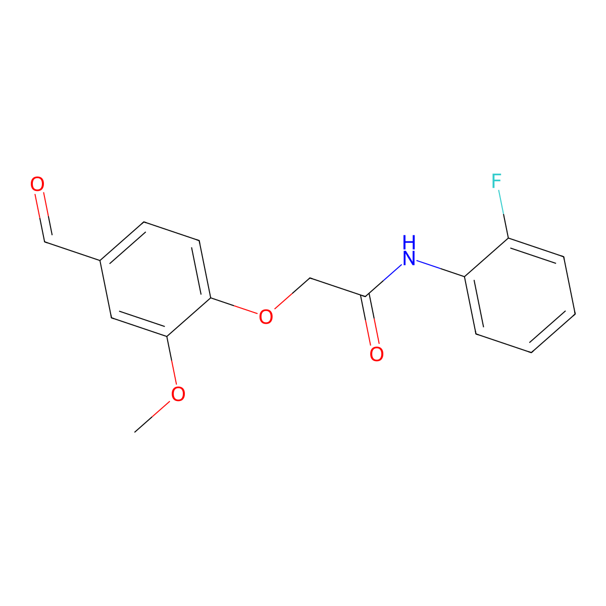 N-(2-fluorophenyl)-2-(4-formyl-2-methoxyphenoxy)acetamide molecular structure, CAS 553639-11-5