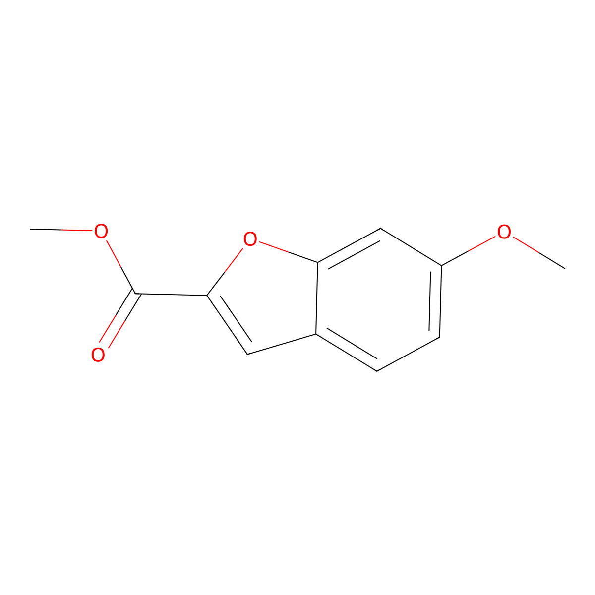 Methyl 6-methoxybenzofuran-2-carboxylate molecular structure, CAS 55364-67-5