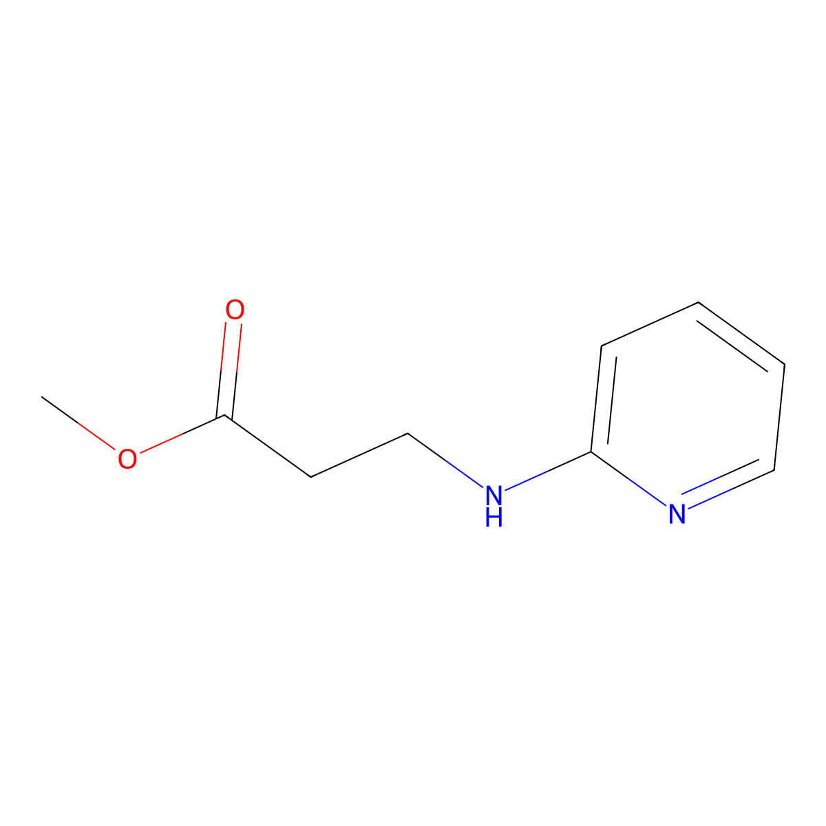 Methyl 3-[(pyridin-2-yl)amino]propanoate molecular structure, CAS 55364-85-7