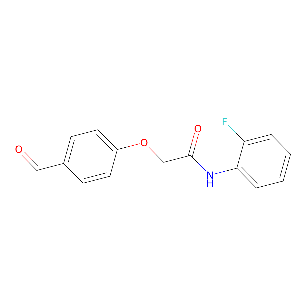 N-(2-fluorophenyl)-2-(4-formylphenoxy)acetamide molecular structure, CAS 553640-77-0