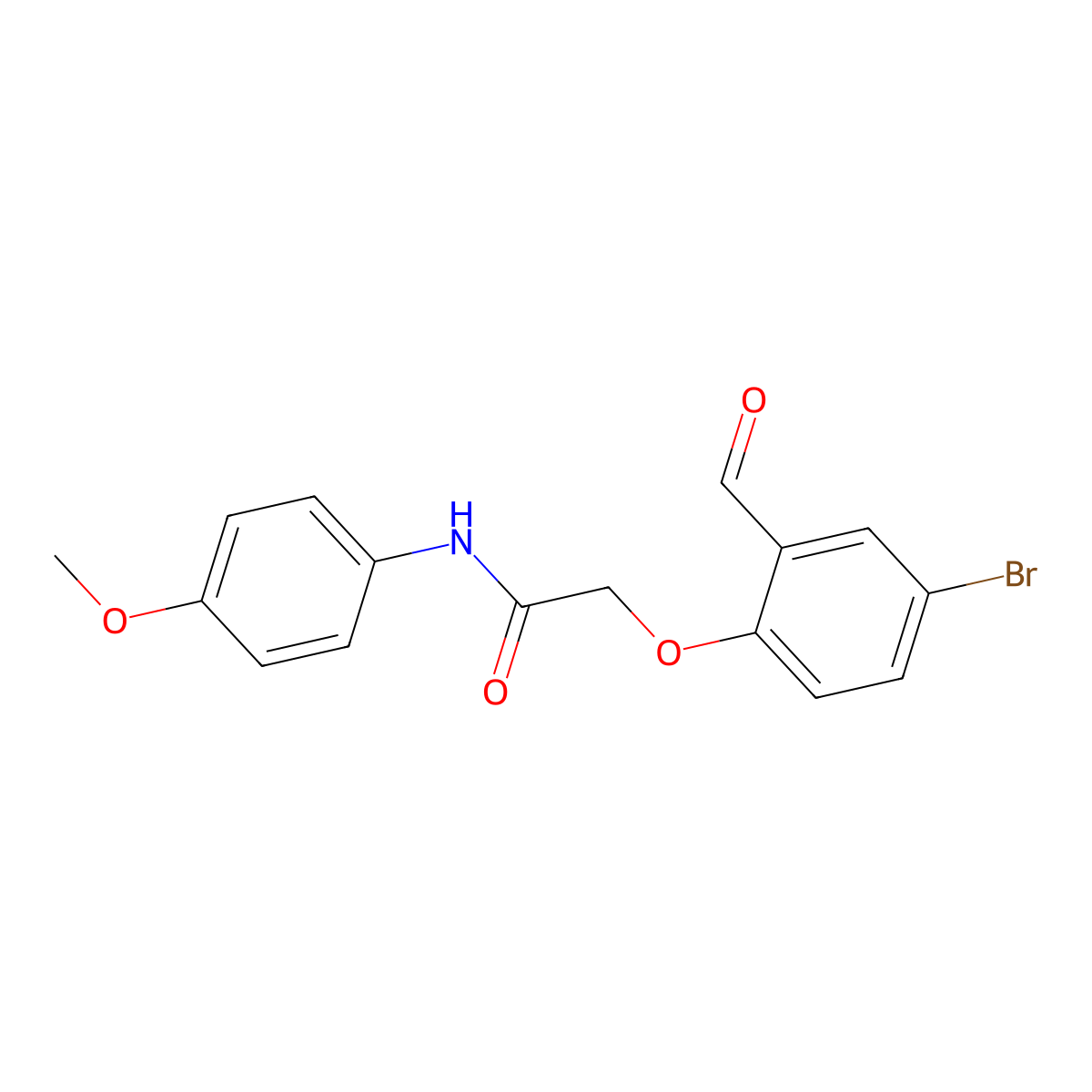 2-(4-bromo-2-formylphenoxy)-N-(4-methoxyphenyl)acetamide molecular structure, CAS 553641-25-1