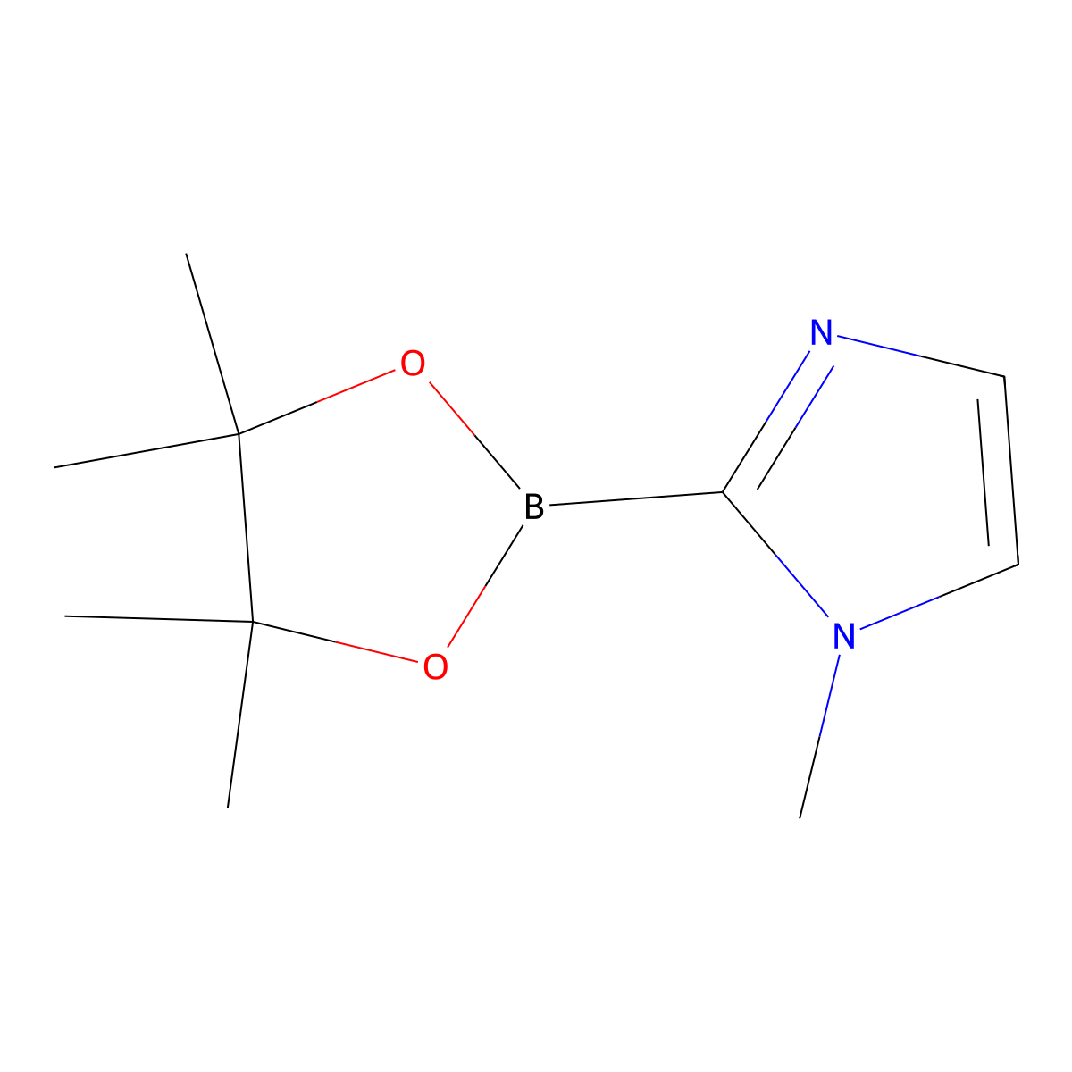 1-Methyl-2-(4,4,5,5-tetramethyl-1,3,2-dioxaborolan-2-YL)-1H-imidazole molecular structure, CAS 553651-31-3