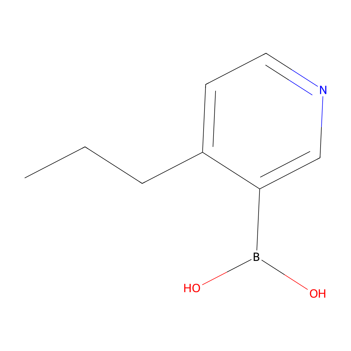 (4-Propylpyridin-3-yl)boronic acid molecular structure, CAS 553652-71-4