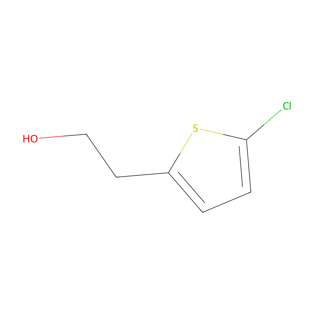 2-(5-Chlorothiophen-2-yl)ethan-1-ol molecular structure, CAS 553653-39-7