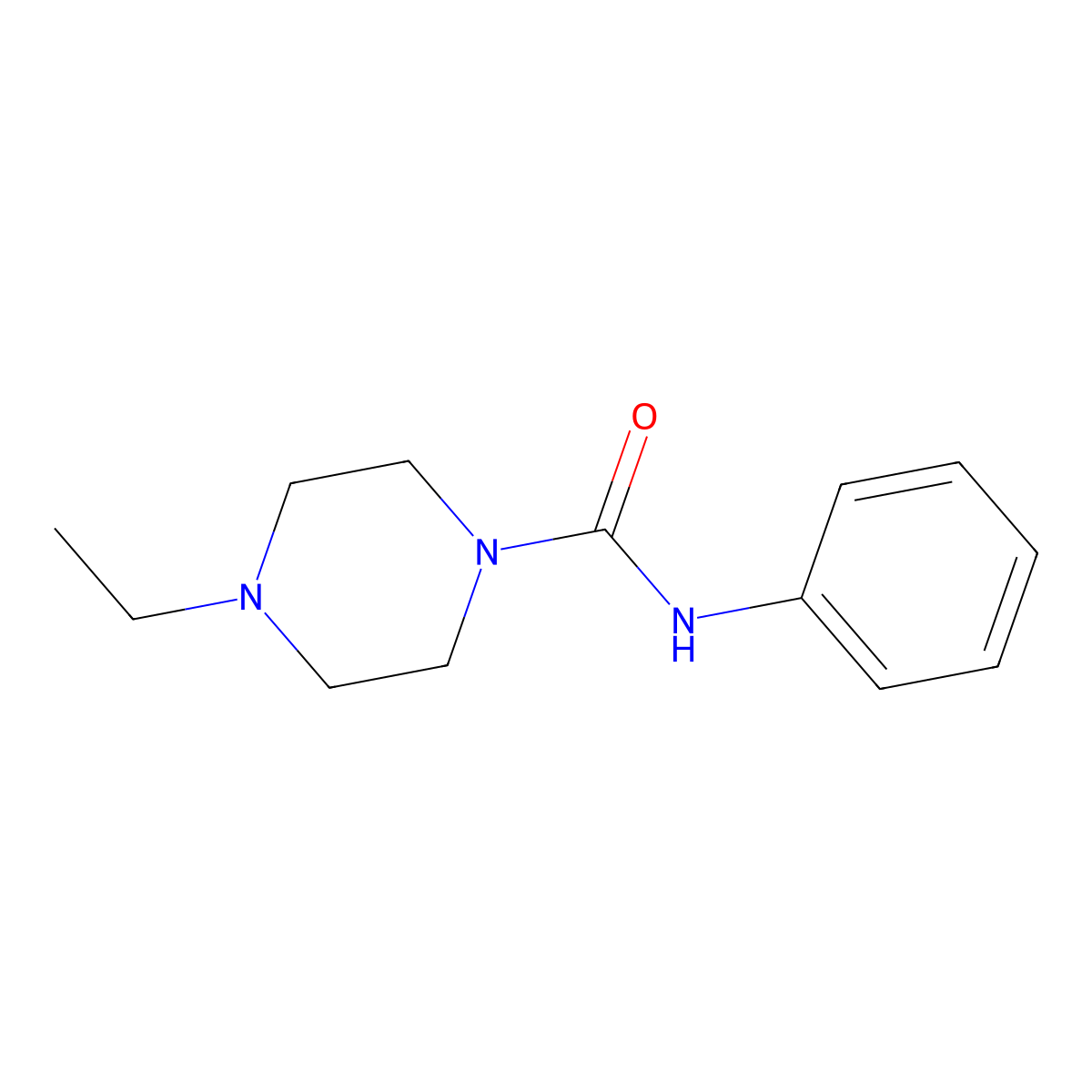 4-ethyl-N-phenylpiperazine-1-carboxamide molecular structure, CAS 553657-02-6