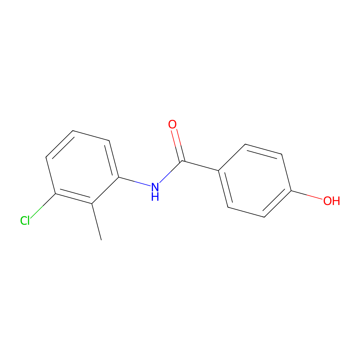 N-(3-chloro-2-methylphenyl)-4-hydroxybenzamide molecular structure, CAS 553659-00-0