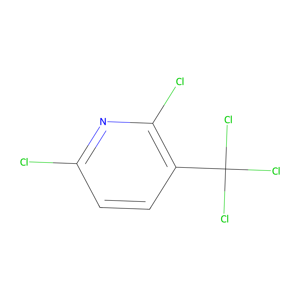 2,6-Dichloro-3-(trichloromethyl)pyridine molecular structure, CAS 55366-30-8