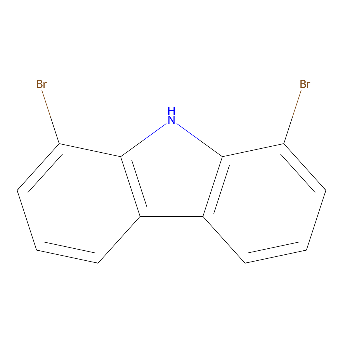 1,8-dibromo-9H-carbazole molecular structure, CAS 553663-65-3