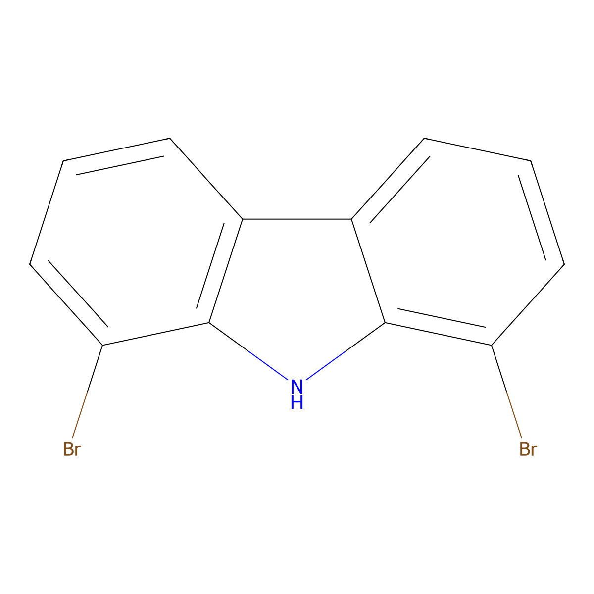 1,8-dibromo-9H-carbazole molecular structure, CAS 553663-65-3