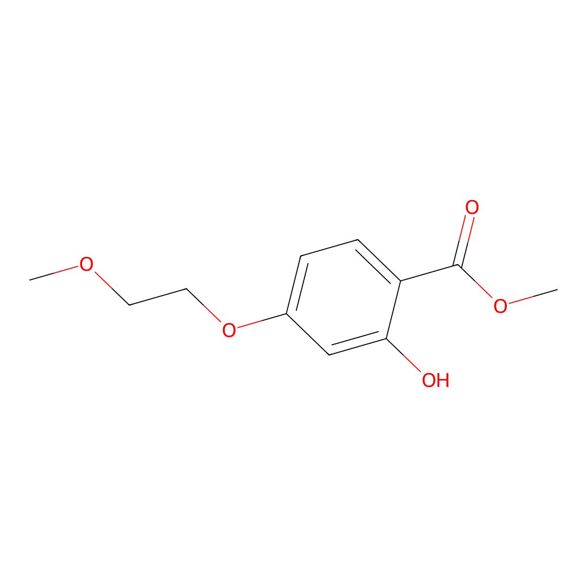 Methyl 2-hydroxy-4-(2-methoxyethoxy)benzoate molecular structure, CAS 553672-08-5