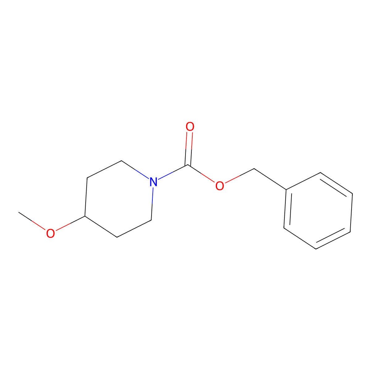 Benzyl 4-methoxypiperidine-1-carboxylate molecular structure, CAS 553672-12-1