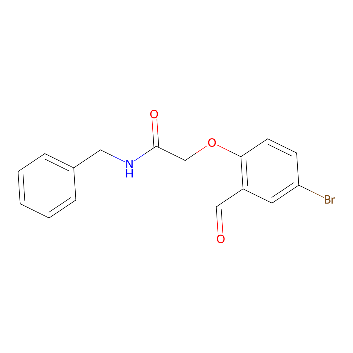 N-benzyl-2-(4-bromo-2-formylphenoxy)acetamide molecular structure, CAS 553672-64-3