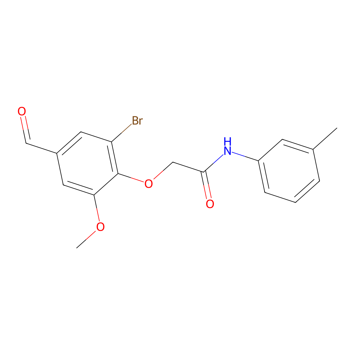 2-(2-bromo-4-formyl-6-methoxyphenoxy)-N-(3-methylphenyl)acetamide molecular structure, CAS 553673-46-4