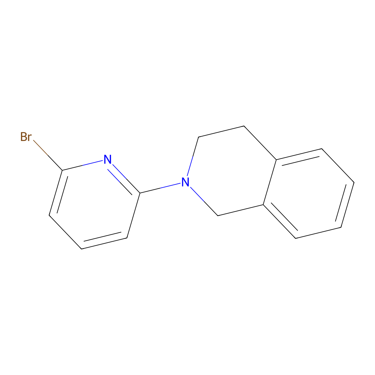 2-(6-Bromopyridin-2-yl)-1,2,3,4-tetrahydroisoquinoline molecular structure, CAS 553679-53-1