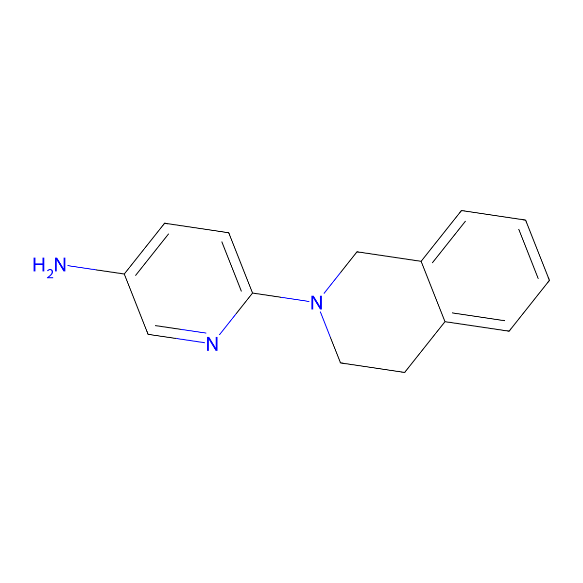 6-[3,4-Dihydro-2(1H)-isoquinolinyl]-3-pyridinamine molecular structure, CAS 553679-55-3