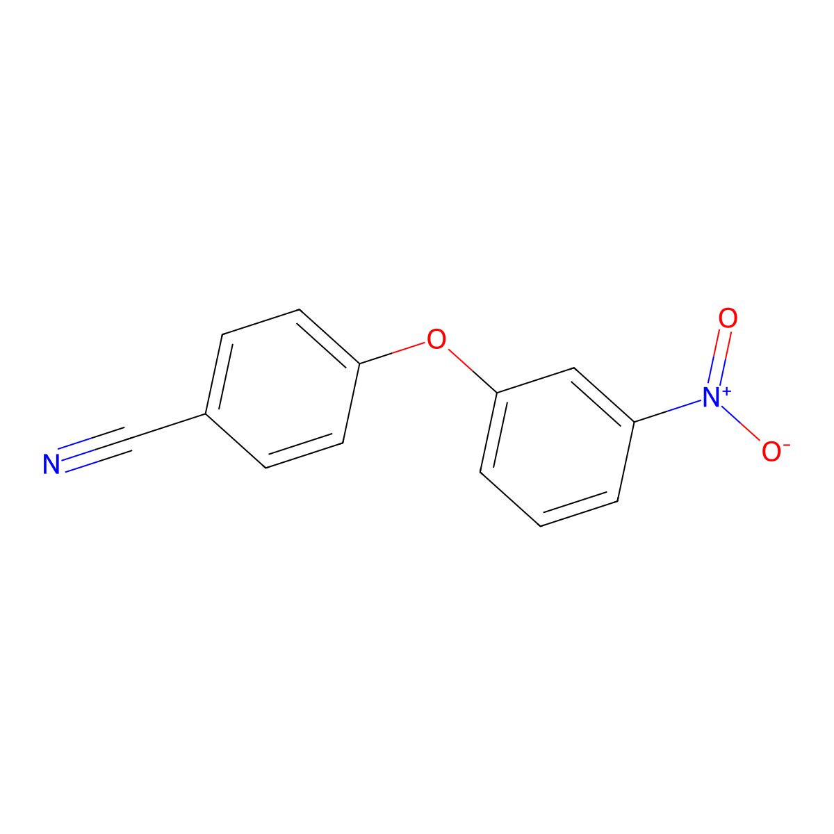 4-(3-Nitrophenoxy)benzonitrile molecular structure, CAS 55368-17-7