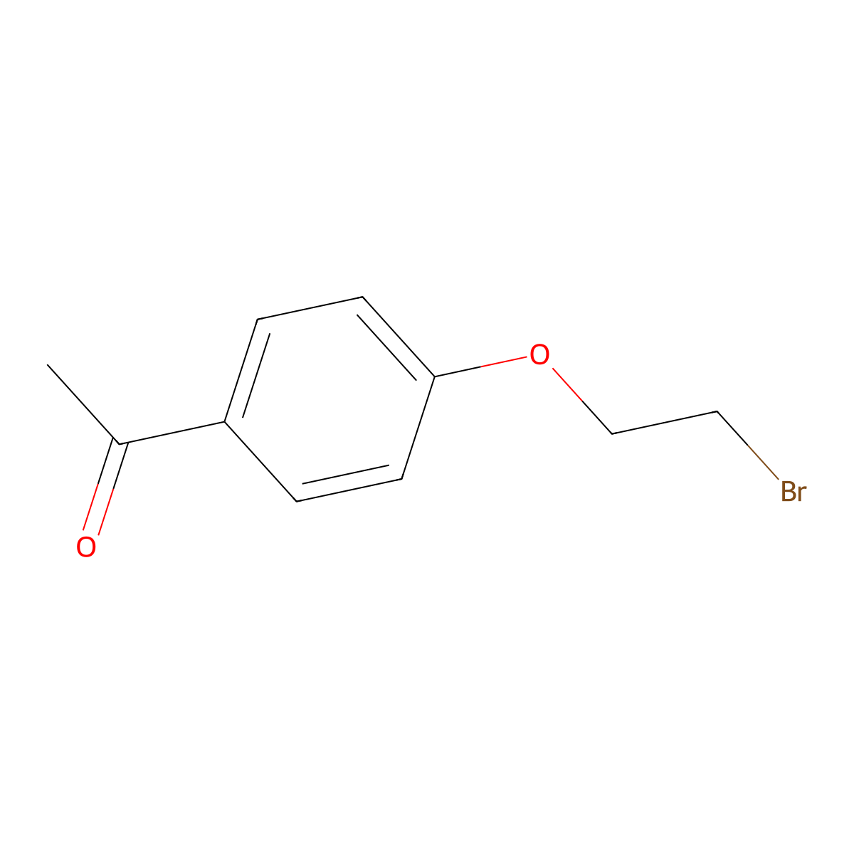1-(4-(2-Bromoethoxy)phenyl)ethanone molecular structure, CAS 55368-24-6